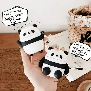 

For AirPod 2 Case 3D Panda Cartoon Soft Silicone Wireless Case Cases Airpods Cover For Apple Funda Cute Earphone D9C4