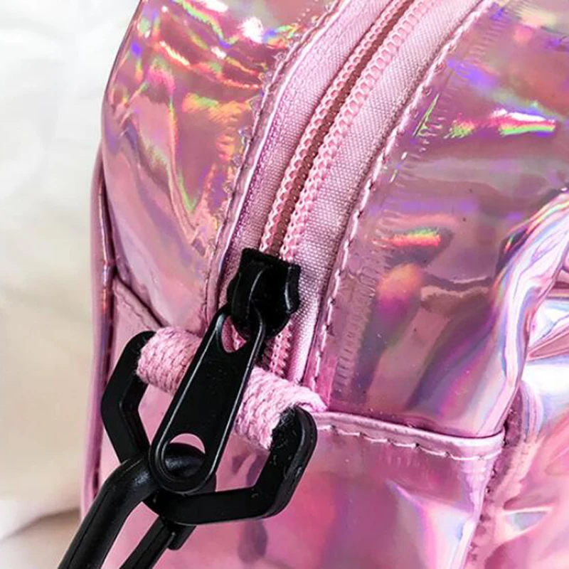 Голографический рюкзак, женский рюкзак "плакса", набор, школьная сумка, сумка через плечо, композитная сумка, клатч, сумка через плечо, школьная сумка