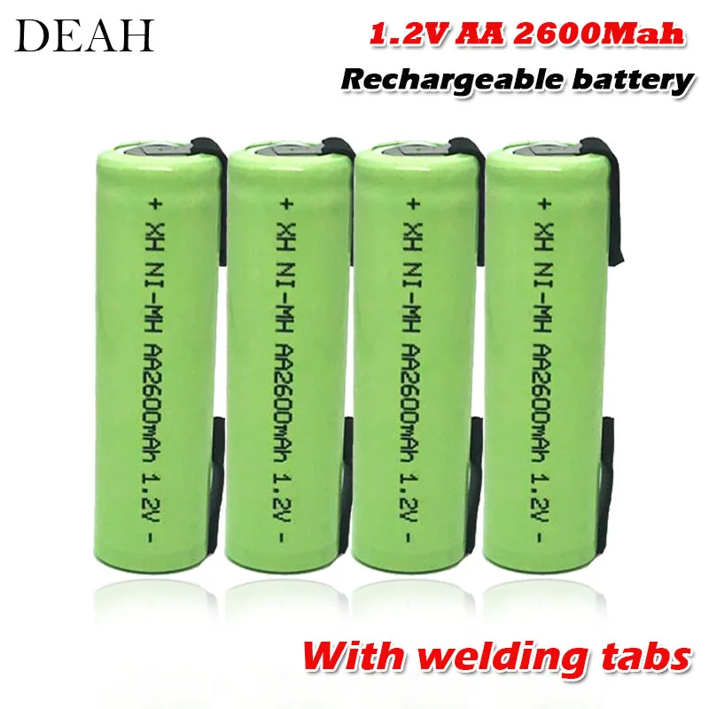 1,2 V 2600mah 2A Ni MH AA Аккумуляторная батарея с сварочными вкладками для Электробритва Philips Бритва зубная щетка с аккумулятором|Перезаряжаемые батареи|   | АлиЭкспресс