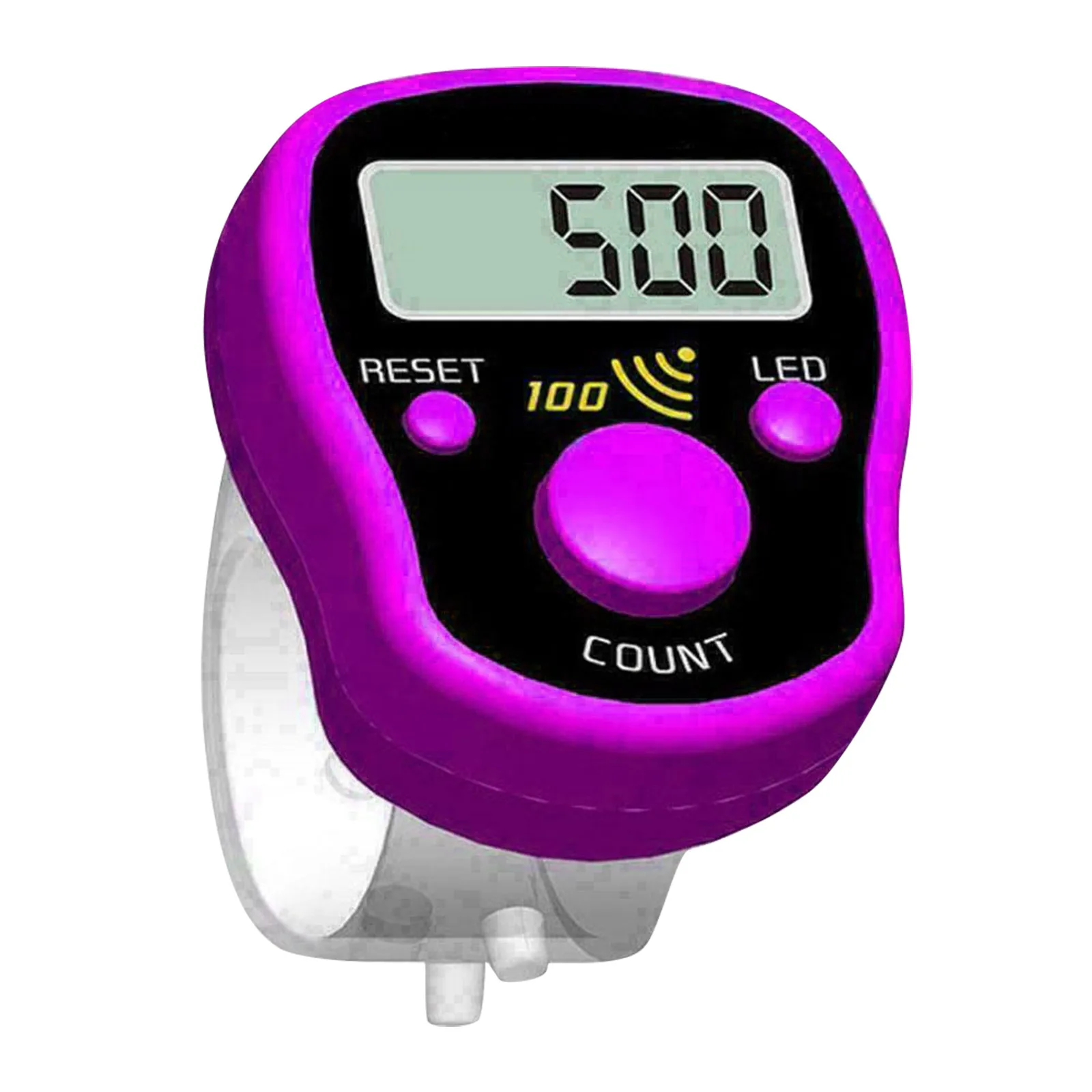 Hand Tally Counter Electronic Counter Stitch Marker Row Hand Tally Finger Counter LCD Electric Digital Display with Light for Sewing Knitting