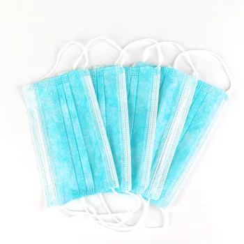 

50pcs Disposable Mouth Mask with Elastic Earloops Non-toxic Non-woven Face Mask Face Cover Black