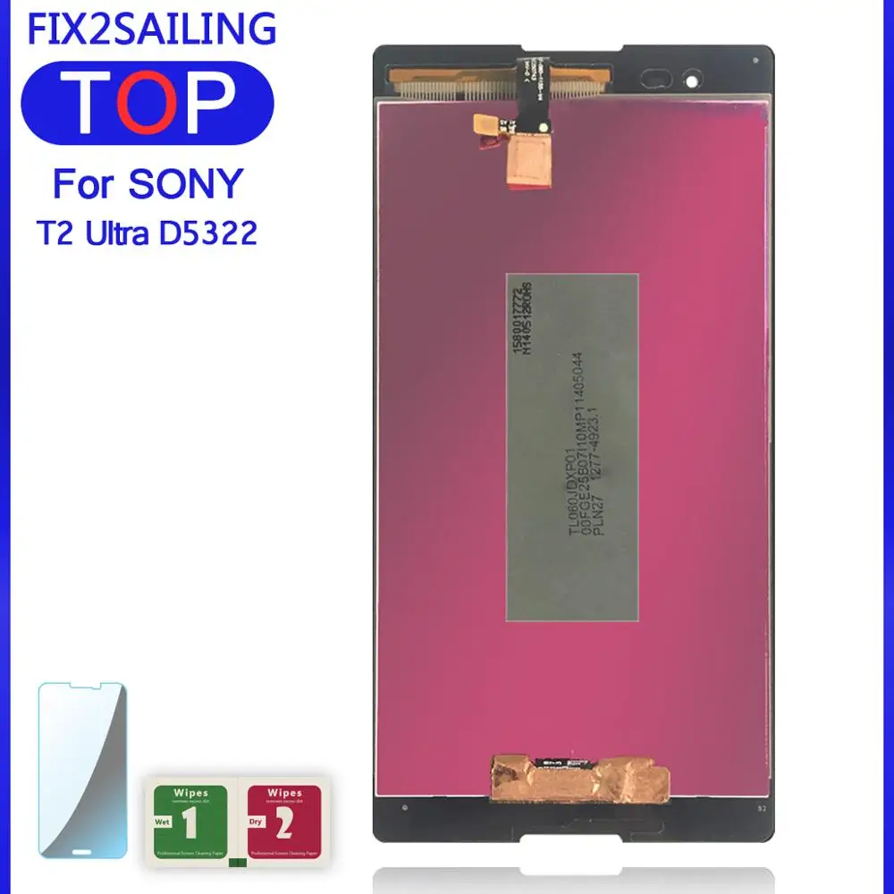 ЖК-дисплей T2 для sony Xperia T2 Ultra D5322 D5303 D5306 XM50h ЖК-дисплей дигитайзер сенсор стеклянная панель сборка Запасная часть