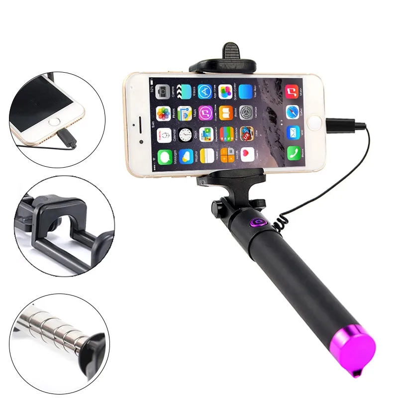 Palo de Selfie para móvil, Palo de Selfie para iPhone 12 11 Pro Max 12Mini SE 2020 XS XR X 8 7 Plus