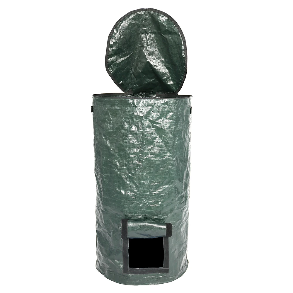 2 Sizes Organic Waste Kitchen Garden Yard Compost Bag Environmental PE Cloth Planter Bags