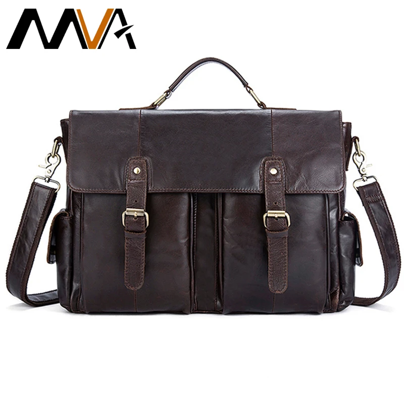 

Mva Men' Genuine Leather Shoulder Bag Messenger Bags Men Shoulder Bag For Men's Office Bag Briefcases Men Casual Business 8913