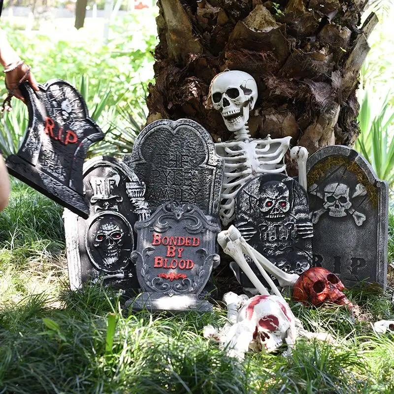 Yard Sign Outdoor Lawn Decorations -  Fake foam Tombstones - Halloween Yard Decoration (2)