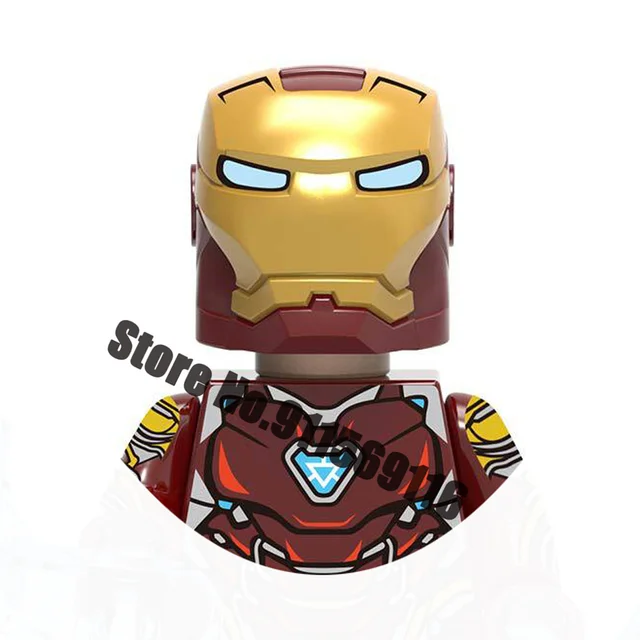 Superhero Iron Man Building Blocks Bricks Pepper Ultron Tony Stark Mark War Machine Action Figures Kids Toys Christmas Gifts H-X1215