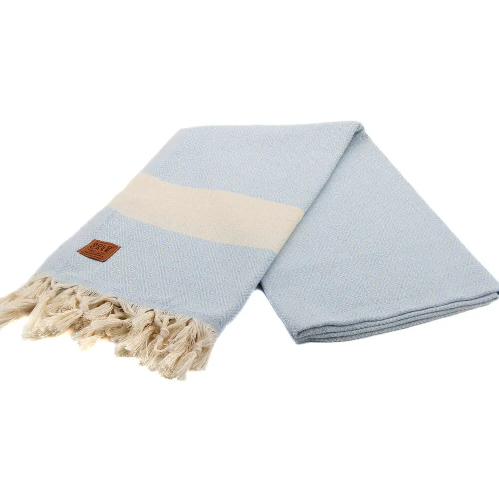 

Gold Case Premium Group 100% Cotton Multi-Purpose Peshtemal Towel - Loincloth - Hermes Light Blue