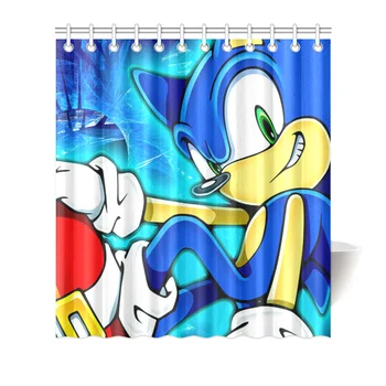 

Custom Bath Decor Waterproof The Hedgehog Shower Curtain