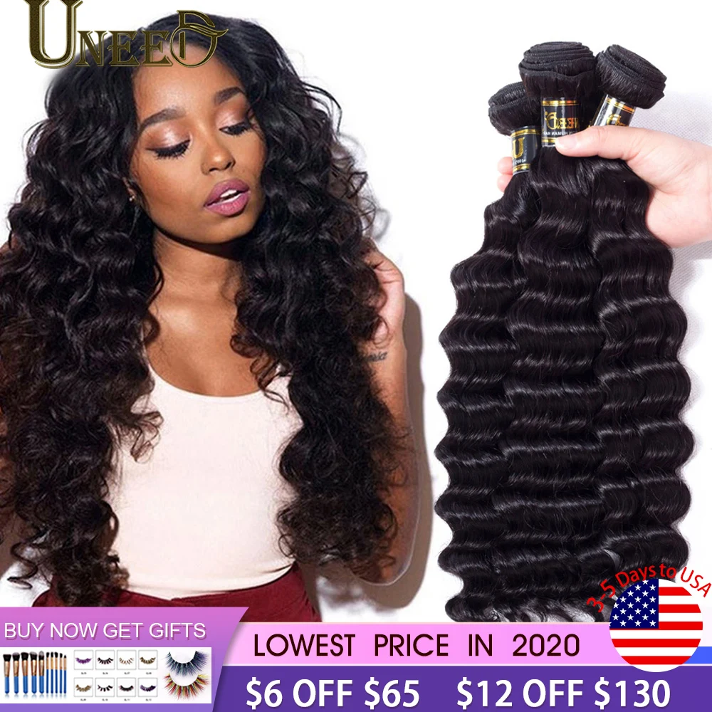 

30 32 40 Inch Peruvian Hair Bundles Loose Deep Wave Human Hair Extensions Long Length Remy Hair Natural Color 1 Piece Hair Weave