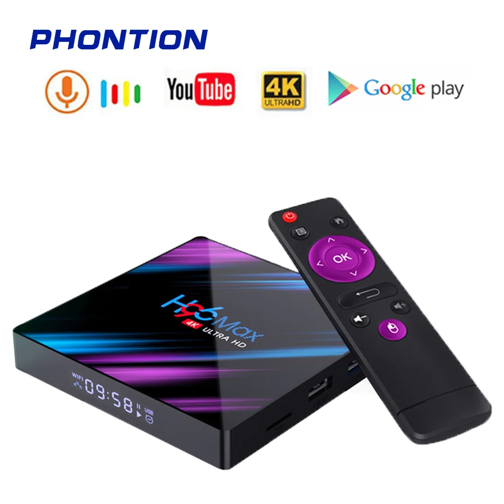 ТВ-Приставка Smart H96MAX RK3318 Android 9 0 4 Гб 32 ГБ 64 4k Wi-Fi HD медиаплеер поддержка Netflix Youtube Google