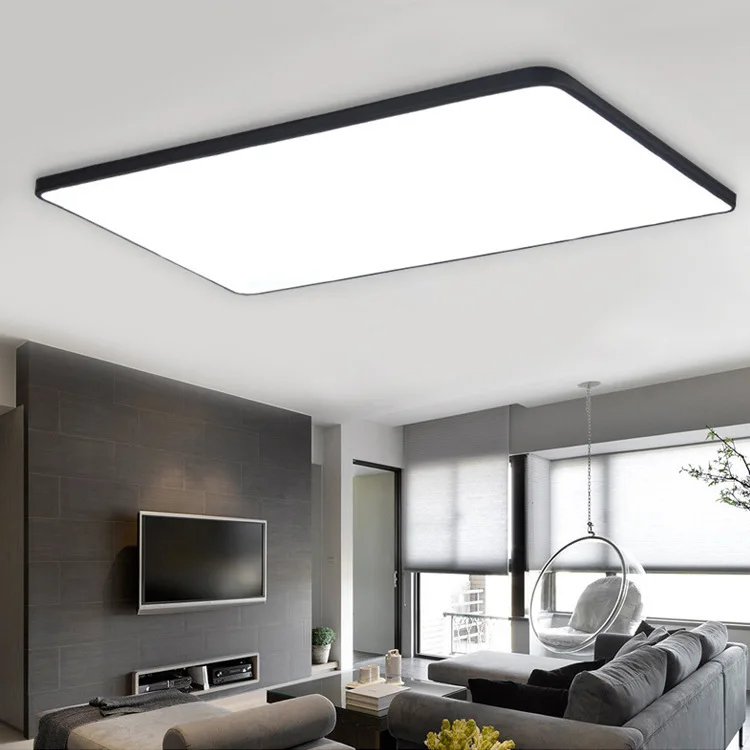 

20-10 Northern European-Style Ultra-Thin LED Ceiling Lamp Living Room Lights Minimalist Modern Entrance Square Black And White W