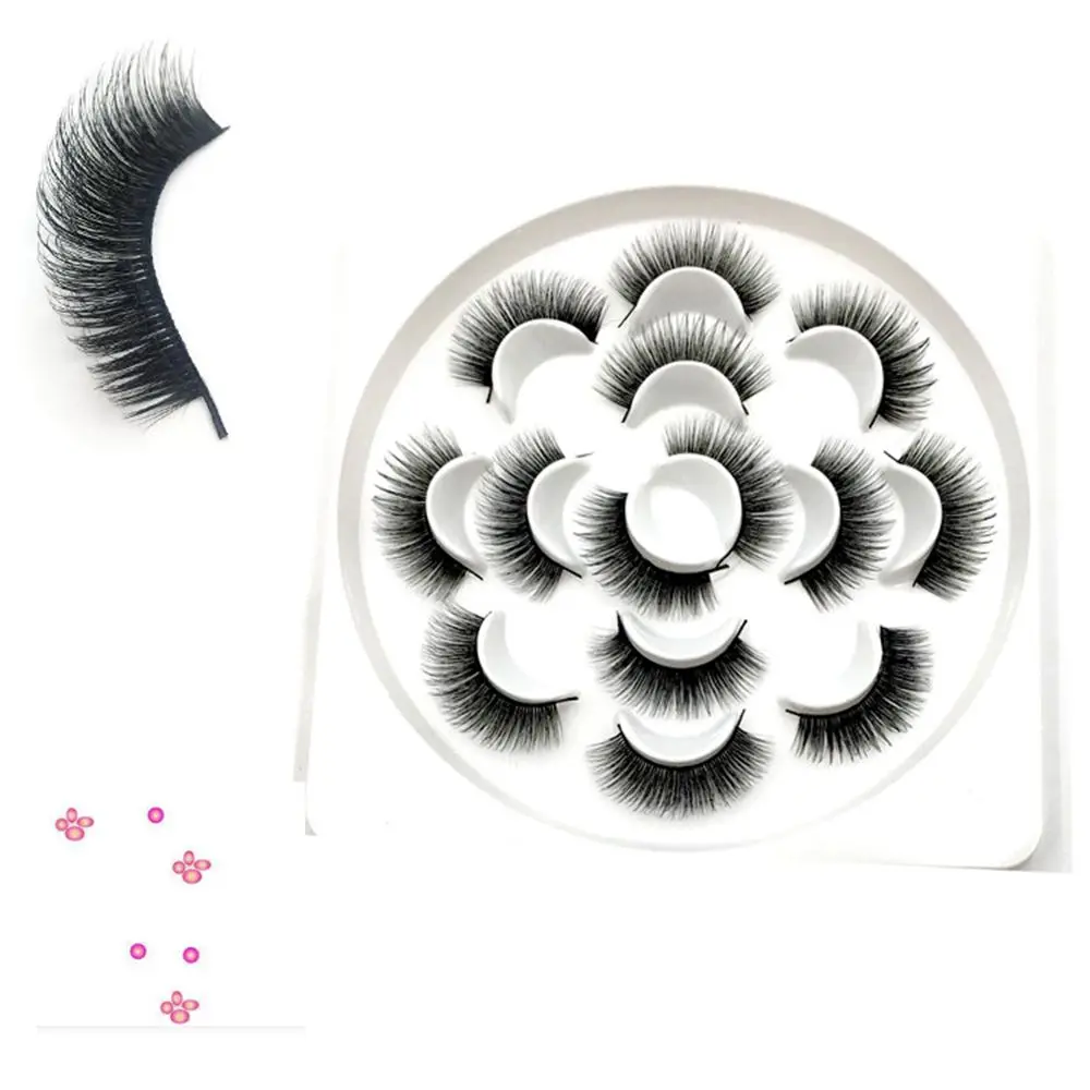 

7 Pairs Natural False Eyelashes Fake Lashes Long Makeup 3d Mink Lashes Eyelash Extension Mink Eyelashes For Beauty