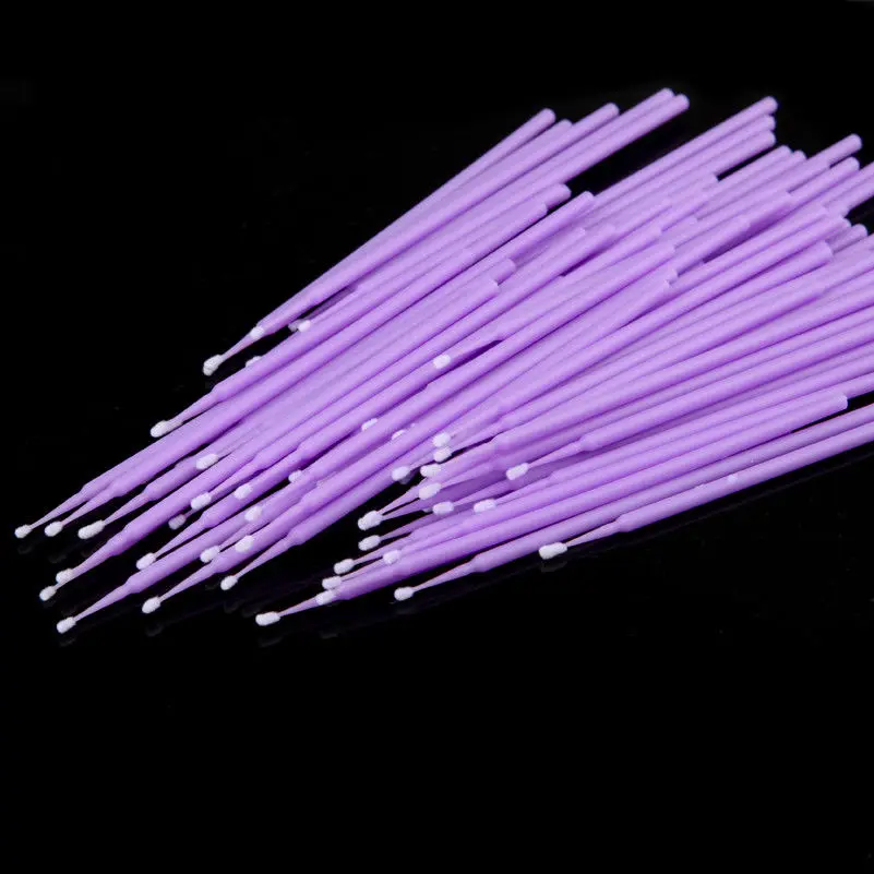 100 eyebrow plastic swab micro brush disposable material eyebrow applicator medium fineness
