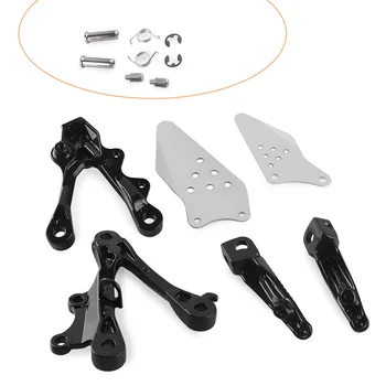 

Motorcycle Front Rider Foot Pegs Footrest Brackets for Kawasaki NINJA ZX6R 2009 2010 2011 Aluminum Alloy