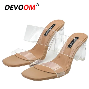 

2020 White High Heels Sandals for Women Ladies Sexy Female Shoes Summer Woman Slippers Fashion Transparent Heels Sandals Women