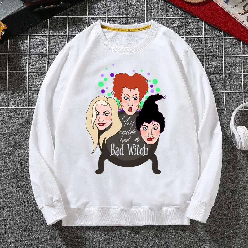 

Hocus Pocus Halloween Thanksgiving Villain Witch Hoodies Sweatshirt Print Trend Mens Clothes Hip-Hop Male Crewneck Hoodies Men