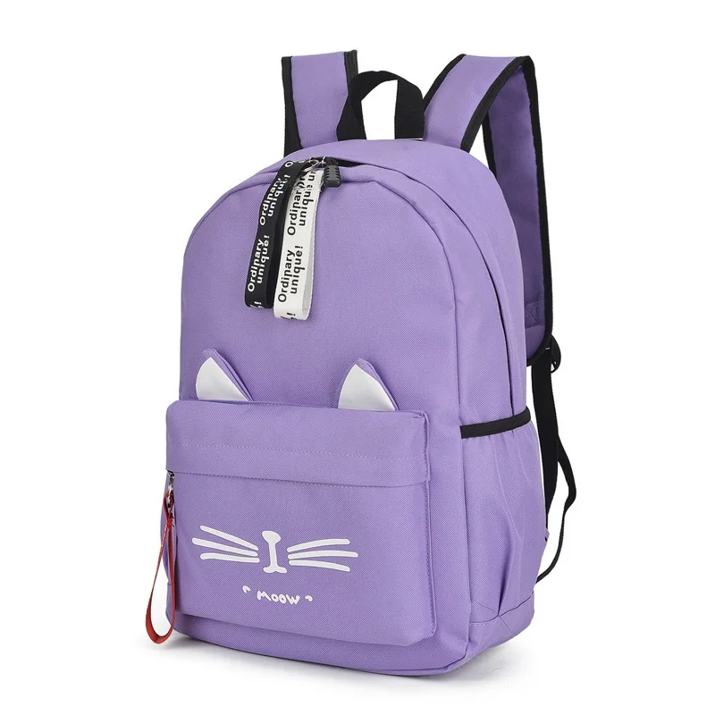 

2021 New Fashion Both Shoulders Girls Backpack Lovely Cat Ears Student Children School Bags For Boys Bag Kids Mochila