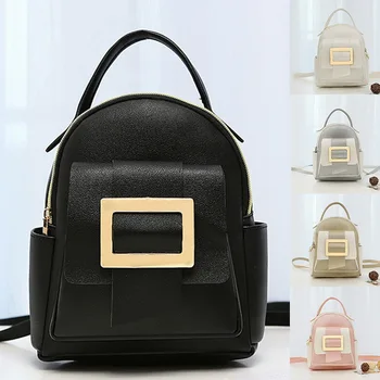 

Women Backpack PU Shoulder Bag For Teenage Girls Multi-Function Small Bagpack Female Ladies School Backpack bolsa feminina
