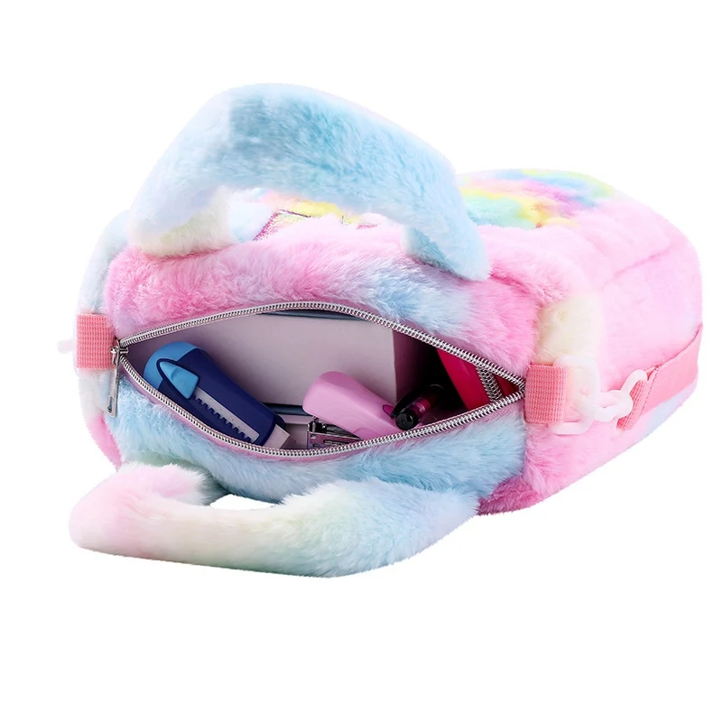 Unicorn Fluffy Tie-dye Children's Bag