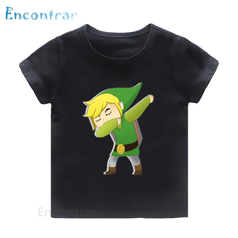 Детская футболка с принтом из мультфильма «Легенда о Зельде» и «Triforce»; детская забавная футболка; летняя одежда для мальчиков и девочек; HKP5246