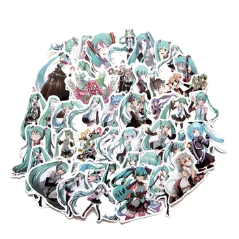 

TD ZW 50Pcs Hatsune Miku Stickers For Suitcase Skateboard Laptop Luggage Fridge Phone Car Styling DIY Decal Sticker