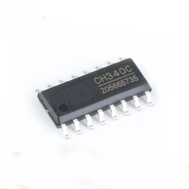 Оригинальный CH340C SMD SOP16 USB для последовательного чипа встроенный кристаллический