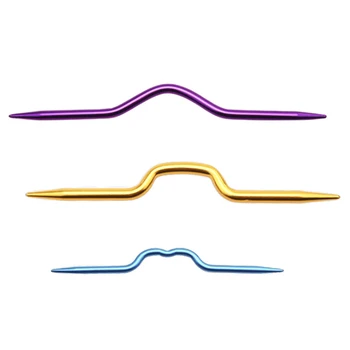 

3Pcs/lot Aluminum Curved Crochet Hooks Knitting Needles Knit Stitch for Scarf Sweater Weaving Knitting Tool Sewing Accessories