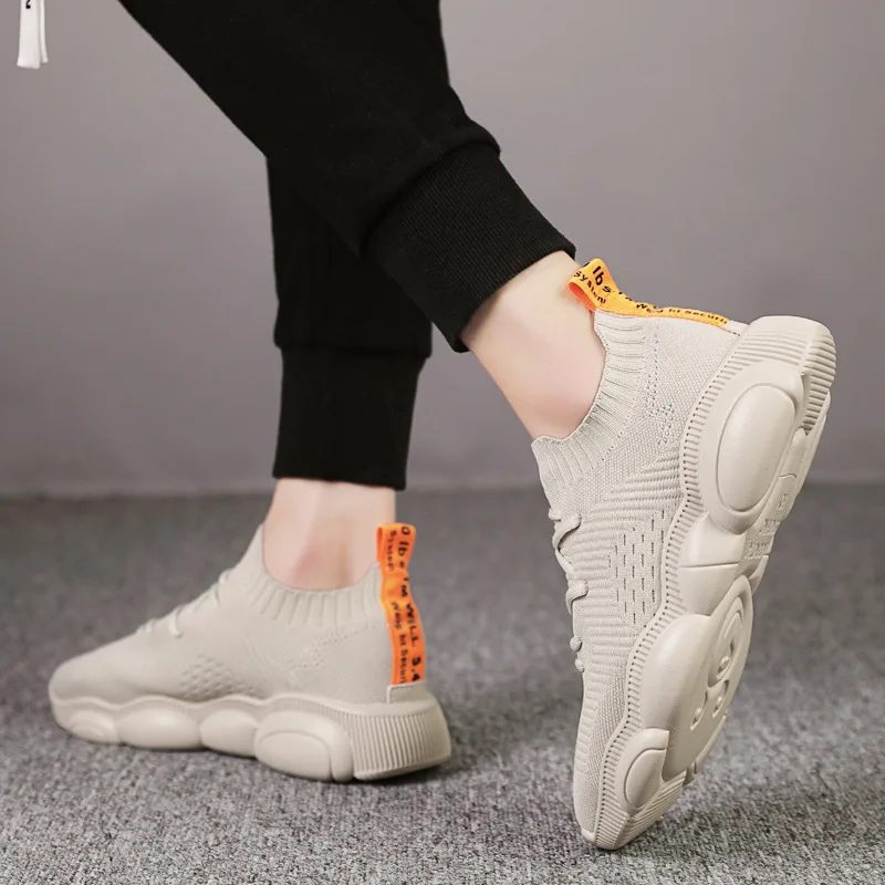 

Ozhouzhan Cold Bonding Athletic Shoes 2019 New Style Casual Fly Woven MEN'S SHOES Soft Bear Bottom Breathable Trendy Shoes