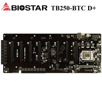

LGA 1151 BIOSTAR TB250-BTC D+ Motherboard Mining mainboard 1151 PCI-E 3.0 DDR4 Core i7/i5/i3 M.2 B250 Mining Mainboard Used