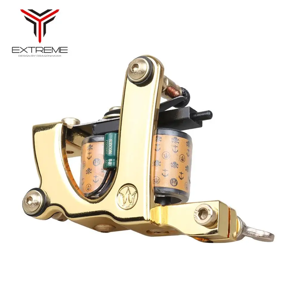 Tattoo Gun Dragonhawk Tattoo Machine Premium Iron 10 Wrap Shader Tattoo