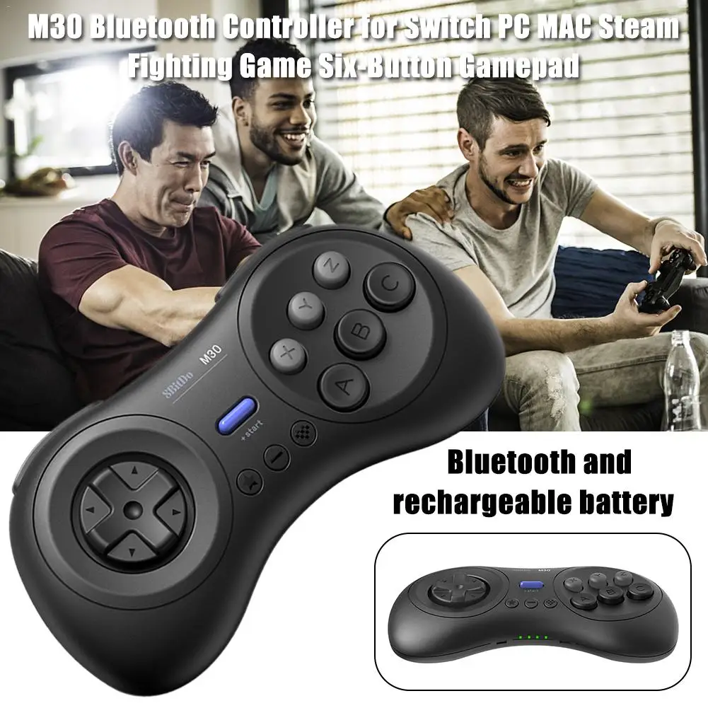 M30 беспроводной геймпад Bluetooth игровой пульт дистанционного управления Джойстик для nintendo переключатель PC MAC паровой файтинг 6-кнопочная