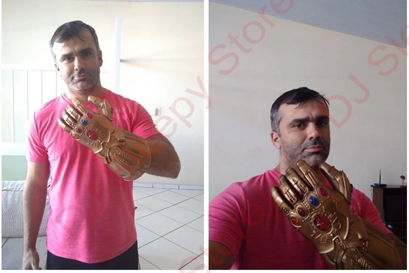 Los The Avengers 4 костюмированные костюмы для торжеств танос Led Infinity Gauntlet Infinity Stones War Led перчатка с крагами размер для детей и взрослых