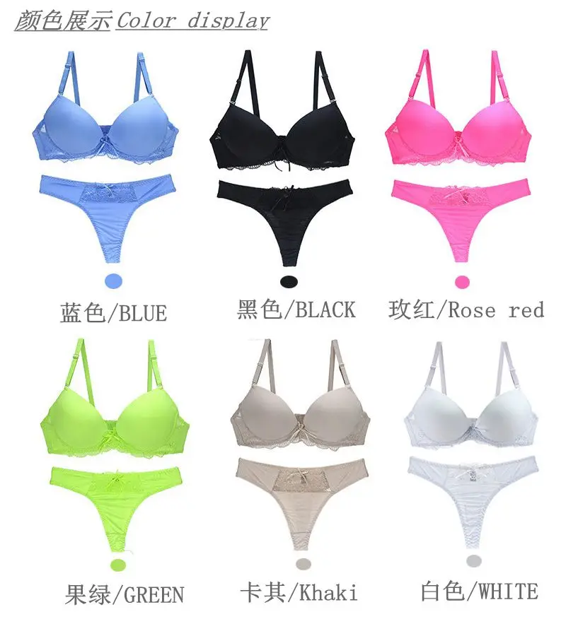 2022 New Sexy BCDE Cup Bras Set For Women Underwear Intimates Lace Black Blue Pink Purple White Female Lingerie