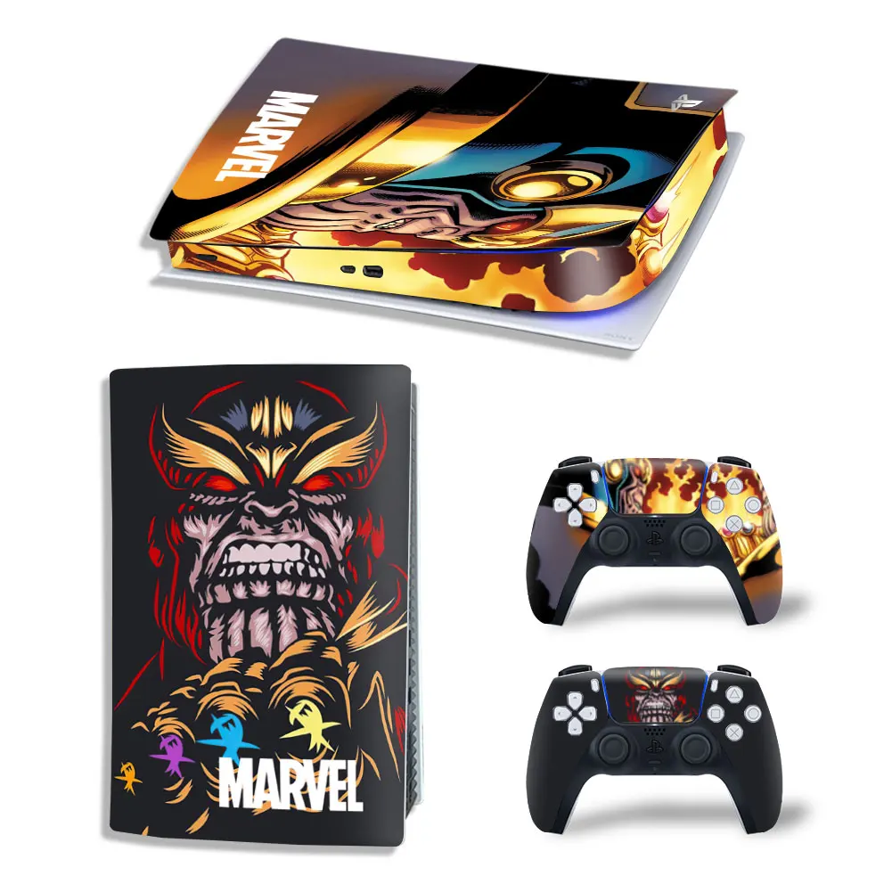 Marvel Spiderman PS5 Digital Edition Skin Sticker Decal Cover for PlayStation 5 Console and 2 Controllers PS5 Skin Sticker Vinyl 