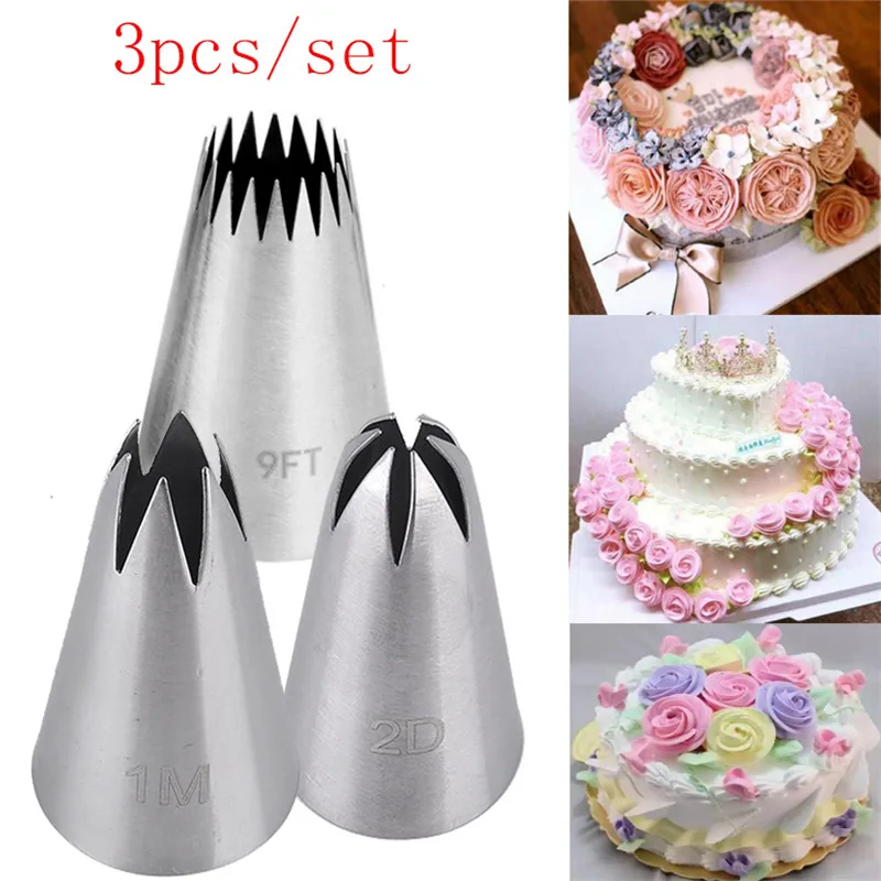 1m 2d f Rose Flower Cream Icing Piping Nozzle Pastry Tip Baking Cake