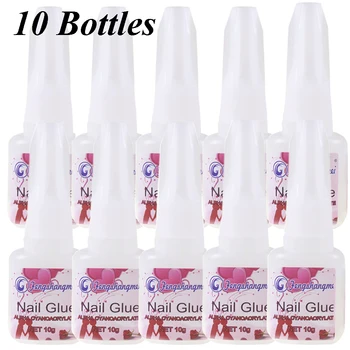 

10g Transparent Manicure With Brush Nail Polish Glue Strong Fast Drying Nail Polish Glue Manicure Tool