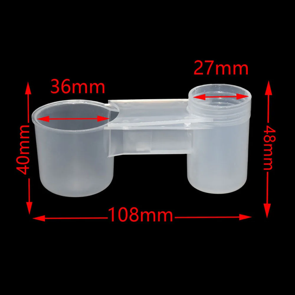 Plastic Pet Bird Drinker Feeder Water Bottle Cup Cat Chicken Pigeon Parrot Hamster Double Nozzle Water Guide For Family Garden - Image 5