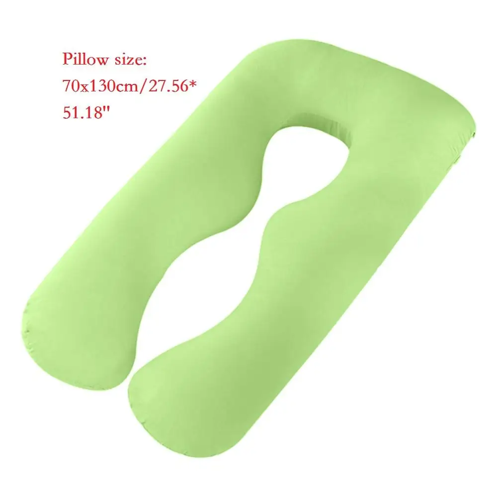 Чехол для подушки для беременных 70*130 см Большой размер женский чехол для подушки чехол хлопок удобный мягкий чехол u-тип подушки для беременных - Цвет: Green