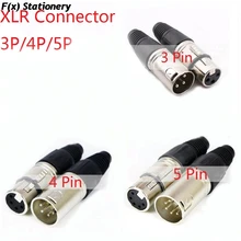 3-контактный 4-контактный 5-контактный разъем XLR для микрофона, аудио кабель, соединители Cannon Кабельные Клеммы 3-контактный 4-контактный 5-контактный разъем XLR для микрофона, аудио кабель, соединители Cannon Кабельные Клеммы