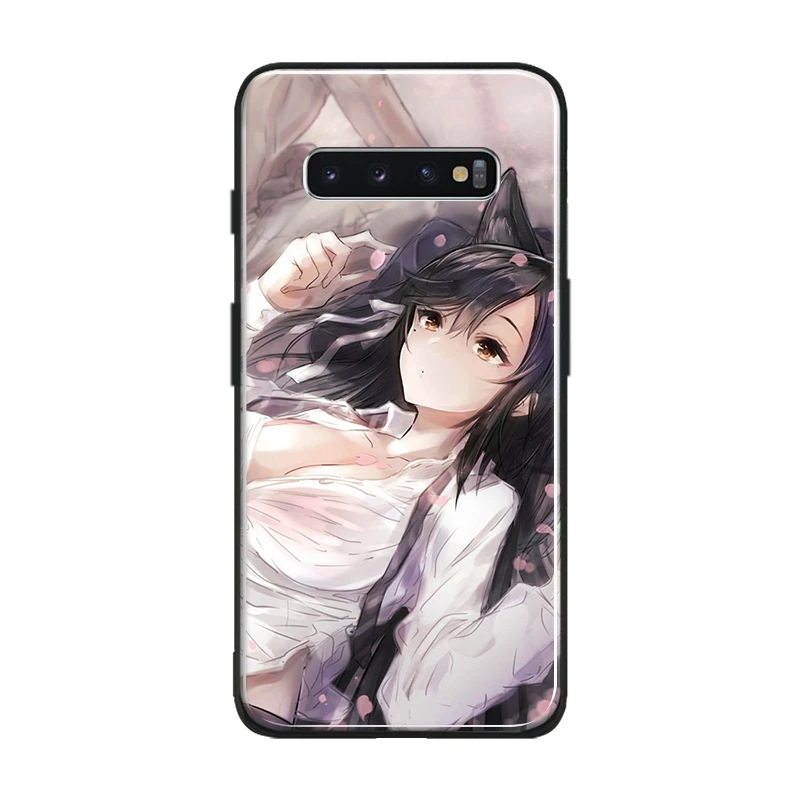 Мягкий силиконовый чехол Atago с закаленным стеклом для Samsung Galaxy S8 S9 S10e S10 S20 Ultra Note 8 9