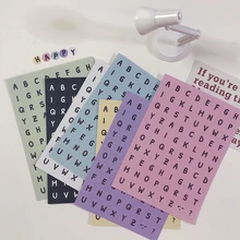 Pegatina para marcar el número del alfabeto en inglés, Material de papelería para manualidades