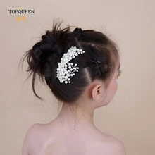 TOPQUEEN HP118 ручной работы жемчуг бисером жемчуг свадебный гребень для волос головной убор украшения для выпускного для женщин головной убор для невесты заколки для волос