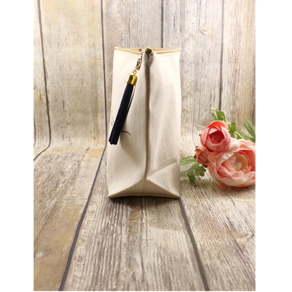 Rose gold Cosmetic bag custom navy zipper bride makeup Bag bridesmaid Make Up Bag gift for girlfriend bridal shower toiletry bag