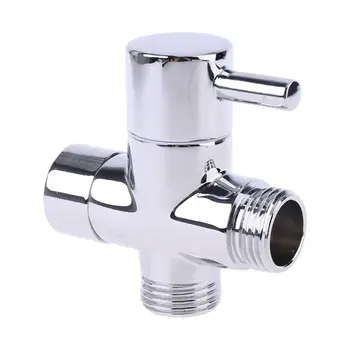 

Chrome Brass G1/2" 3 Way Valve Adapter Shower Diverter Water Separator for Bathroom Toilet Bidet Sprayer