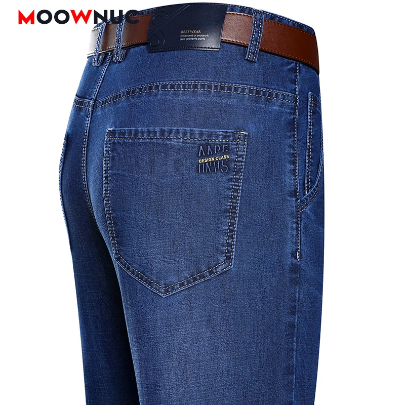 

Fashion Jean For Men 2021 Autumn Denim Trousers Male Pant Sweatpant Casual Plus Size Washed Full-Length Spring Fit Brand MOOWNUC