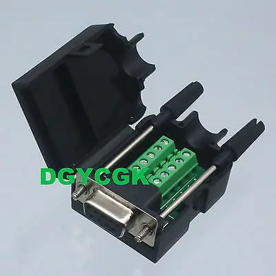 

DHL/EMS 50 Sets*DB9 D-SUB VGA female 9 Pin signals Terminal Breakout Plastic cover screw BLACK -h2