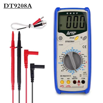 

Mini Professional Multimeter Digital Tester Meter DC AC 20μA ~ 10A Current Voltage Indicator Meters DT9208A