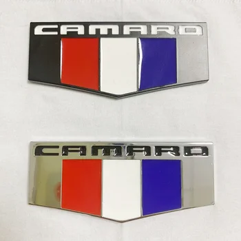 

2xCar Styling 3D Metal Car Stickers Body Trunk Front Right Left Fender Badge Emblem For Chevrolet Camaro Cruze Bumblebee styling