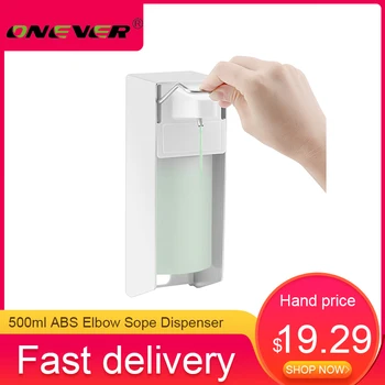 

Onever 500ml ABS Elbow Sope Dispenser Manual Type Wall-Mount Soap Lotion Pump Disinfection for Car Bedroom Cleaner Hospital Hot